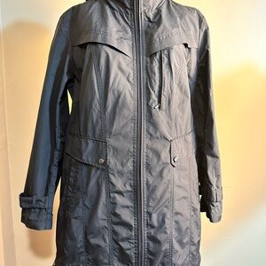 Cole Haan Women's black hooded rain Jacket